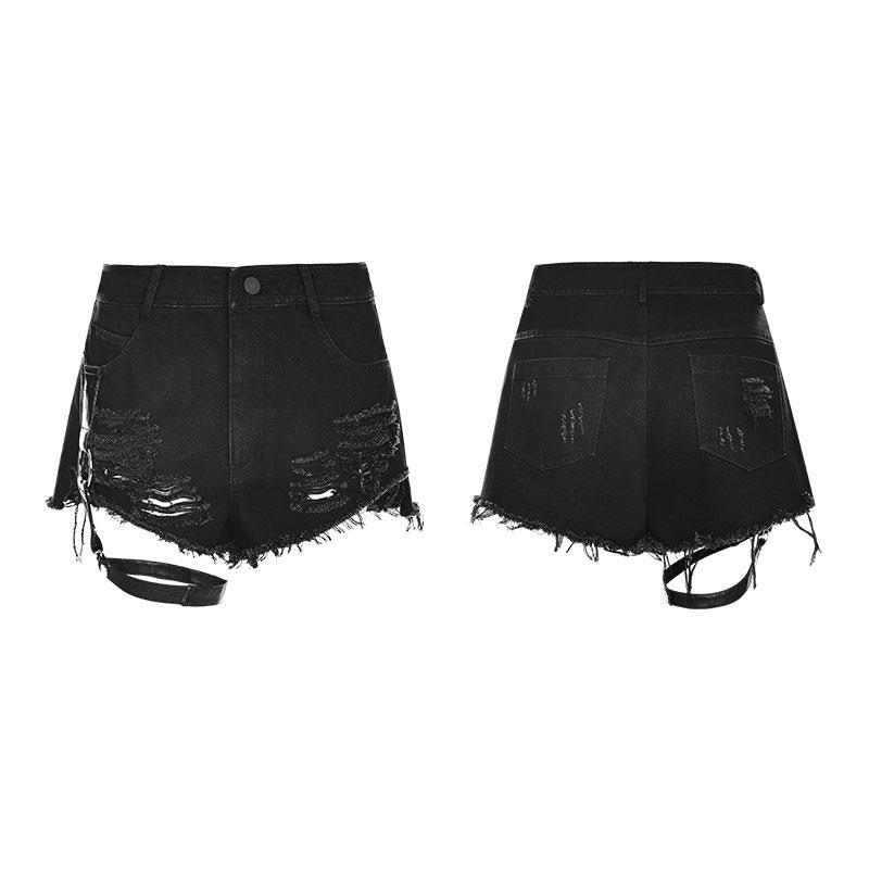 Women's Distressed Rip-Away Punk Shorts