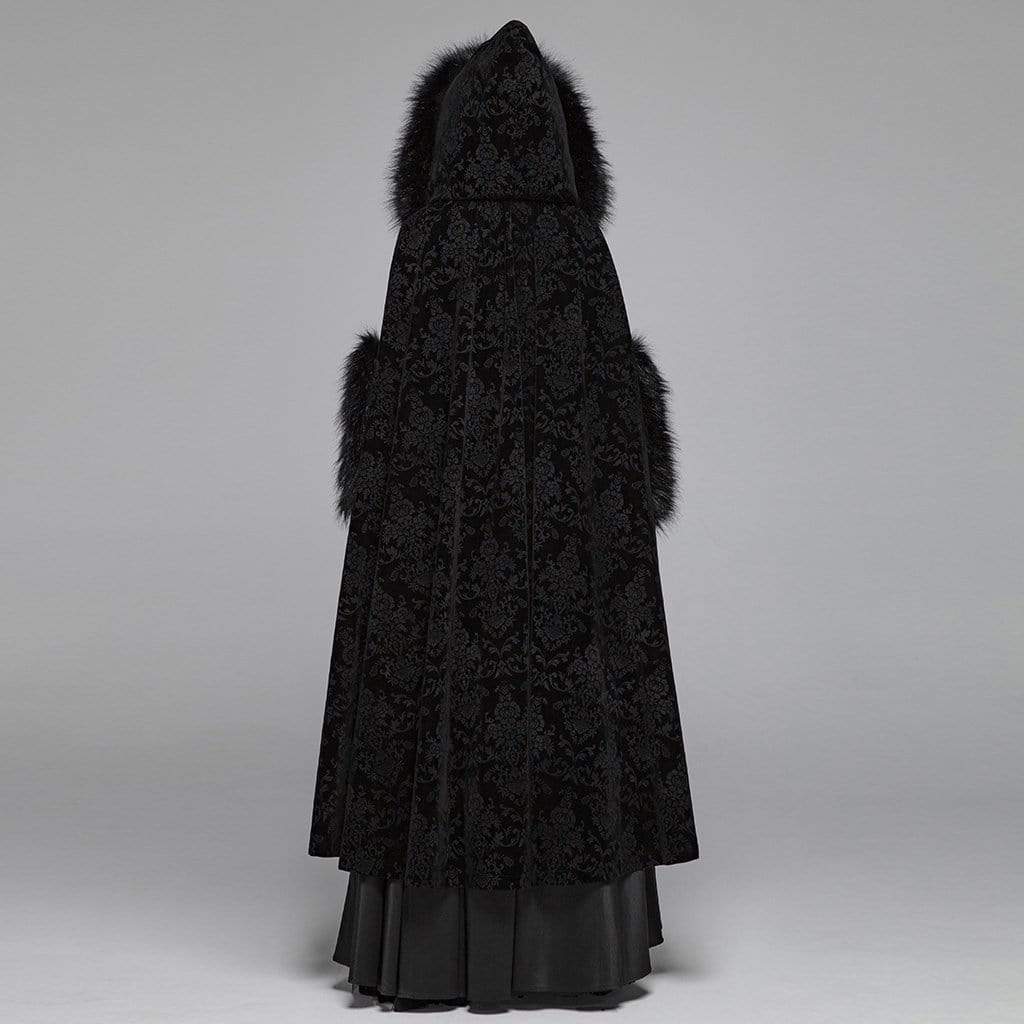 Women's Goth Hooded Woolen Cloak