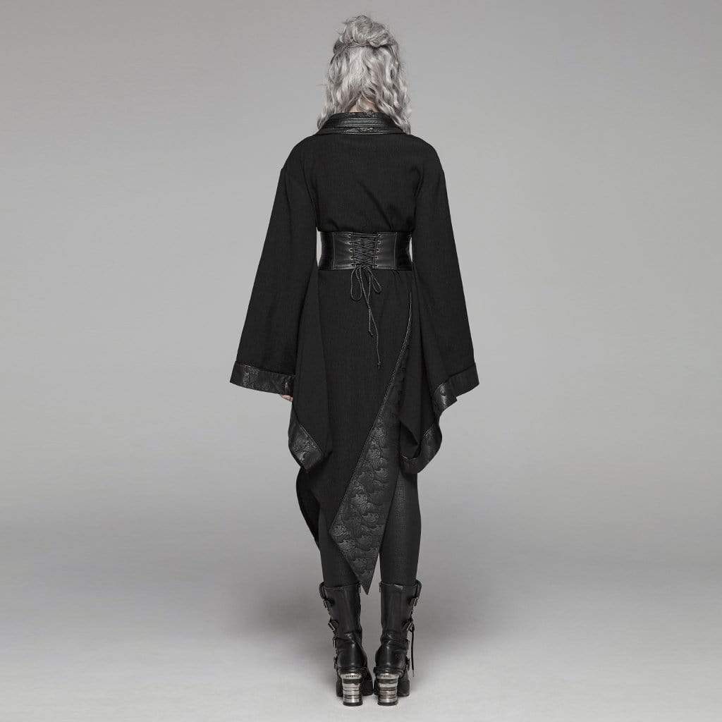 Women's Goth Japanese Kimono With Belt