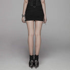 Women's Goth Lacing Side Zipper Mini Skirts