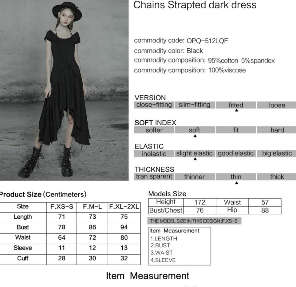 Women's Goth Lolita Irregular Maxi Dress