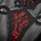 PUNK RAVE Women's Goth Punk Lace Inset Leggings