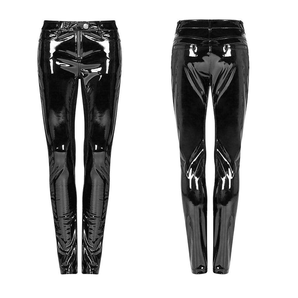 Women's Goth PVC Skinny Legging Pants