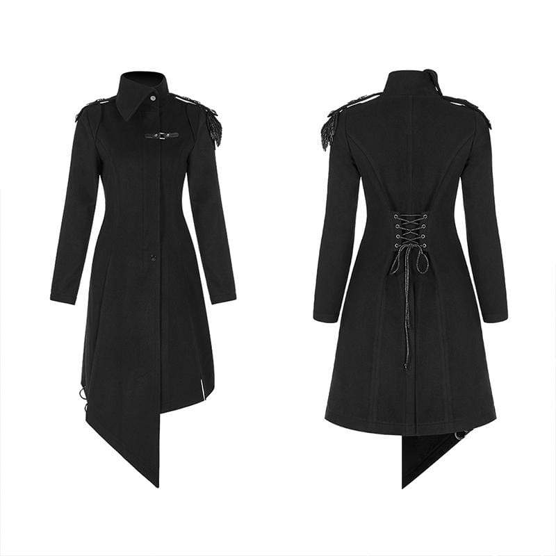 Women's Gothic Asymmetric Woolen Dresses