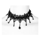 PUNK RAVE Women's Gothic Beaded Lace Choker