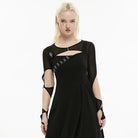 Punk Rave Women's Gothic Cutout Sheer Mesh Cape