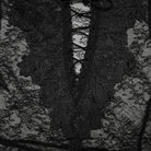 PUNK RAVE Women's Gothic Flare Sleeved Sheer Lace Shirt