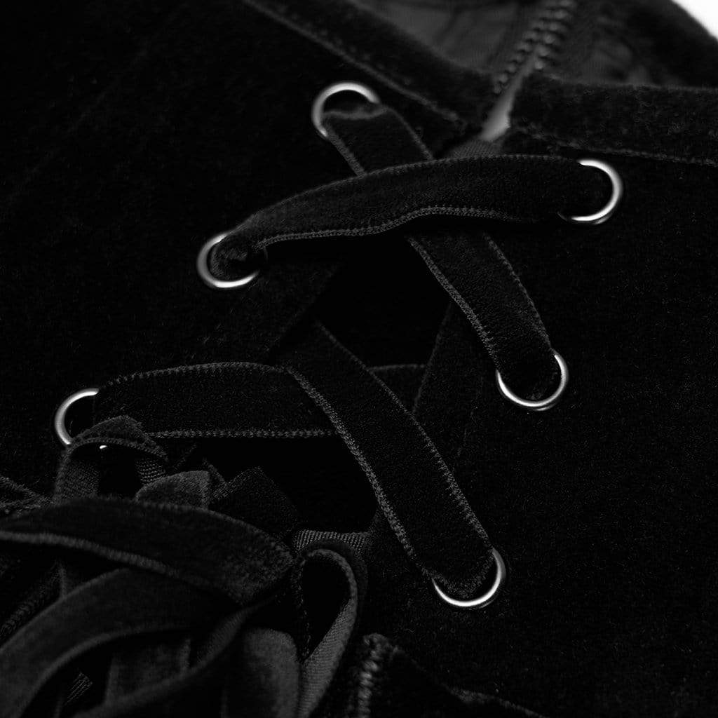 Women's Gothic Floral Front Zip Underbust Corsets