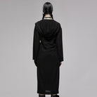 Punk Rave Women's Gothic Floral Printed Chiffon Kimono Coat with Hood