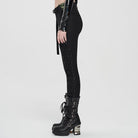 Women's Gothic Front Zip Pants With Belt