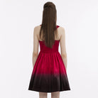 PUNK RAVE Women's Gothic Gradient Color Velvet Slip Dress