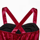 PUNK RAVE Women's Gothic Gradient Color Velvet Slip Dress