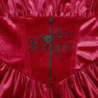 PUNK RAVE Women's Gothic Gradient Color Velvet Slip Dress