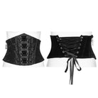 Women's Gothic Jacquard Lacing Underbust Corsets Black
