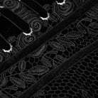 Women's Gothic Jacquard Lacing Underbust Corsets Black