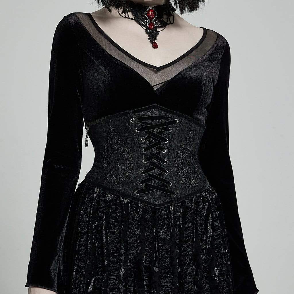 Women's Gothic Jacquard Underbust Corsets