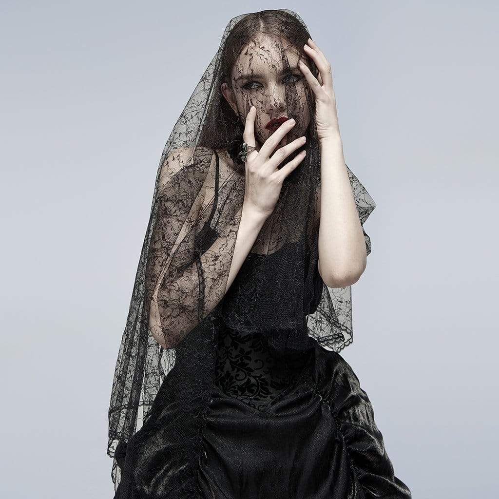 Punk Rave Women's Gothic Lace Hair Accessory Wedding Veil