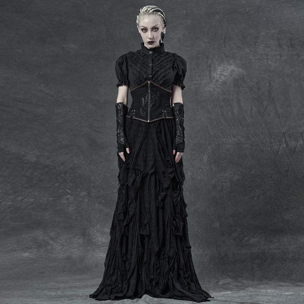 Women's Gothic Lace-up Crochet Arm Sleeves