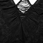 PUNK RAVE Women's Gothic Off Shoulder Irregular Lace Dress