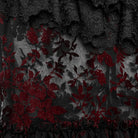 PUNK RAVE Women's Gothic Ruffles Layered Lace Skirt