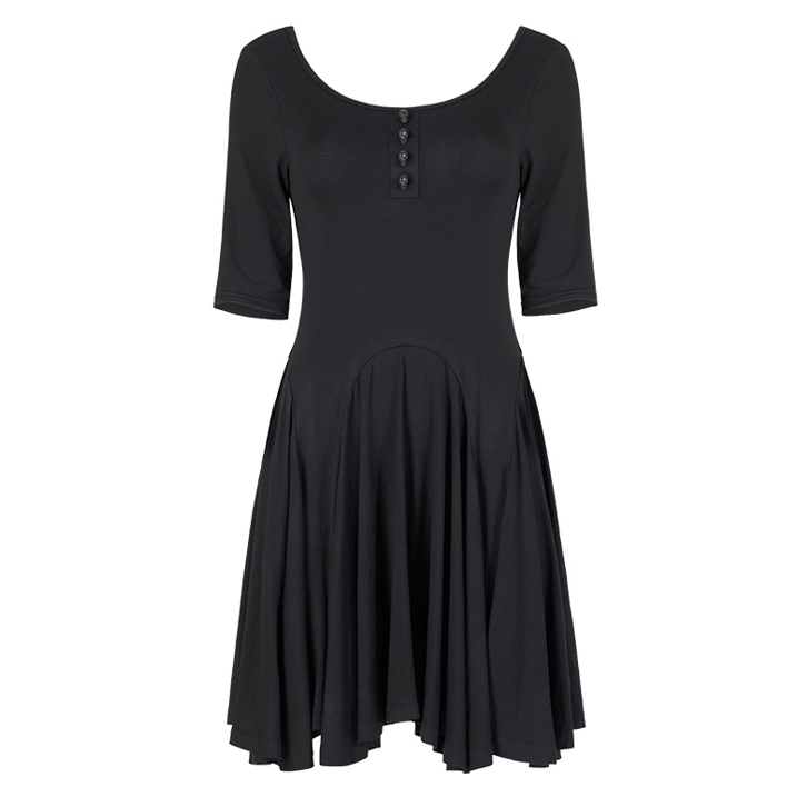 Punk Rave Women's Gothic Short Black Little Dress