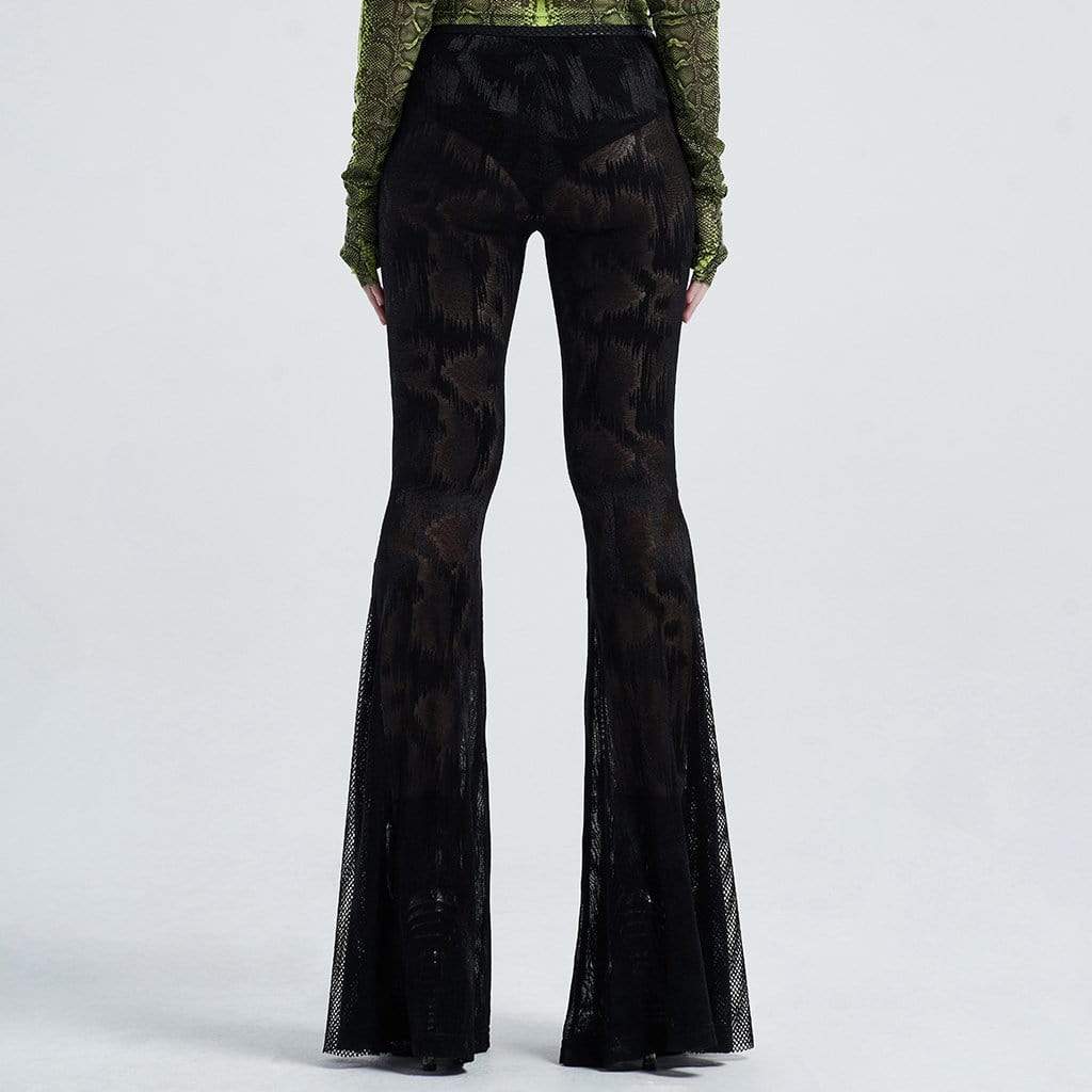 Women's Gothic Snakeskin Flare Pants