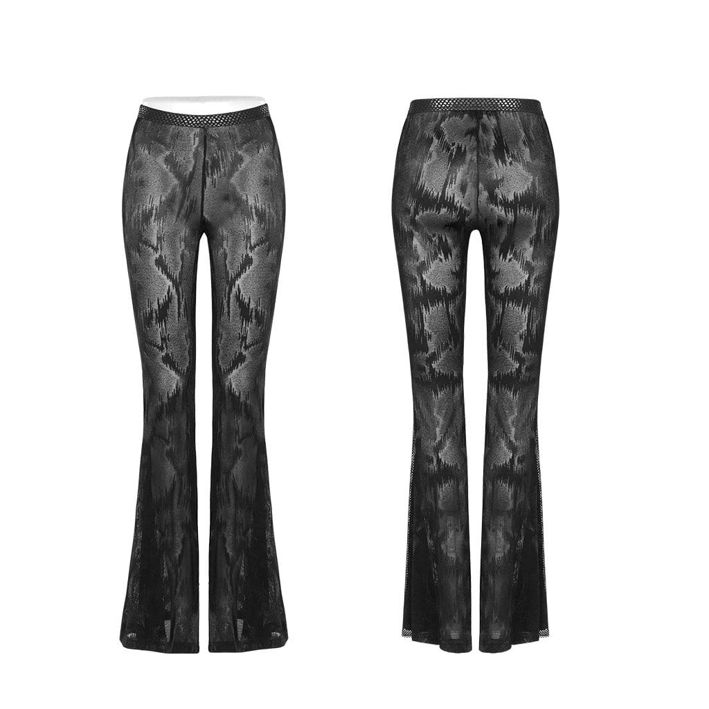 Women's Gothic Snakeskin Flare Pants