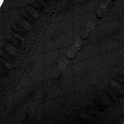 PUNK RAVE Women's Gothic Square Collar Flare Sleeved Lace Maxi Dress Wedding Dress