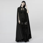 PUNK RAVE Women's Gothic Turn-down Collar Long Cloak