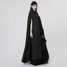 PUNK RAVE Women's Gothic Turn-down Collar Long Cloak
