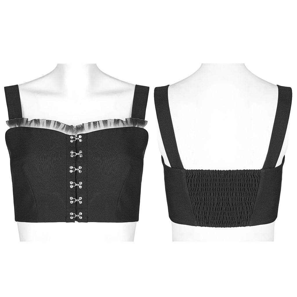 Punk Rave Women's Grunge Crisscross Bustier