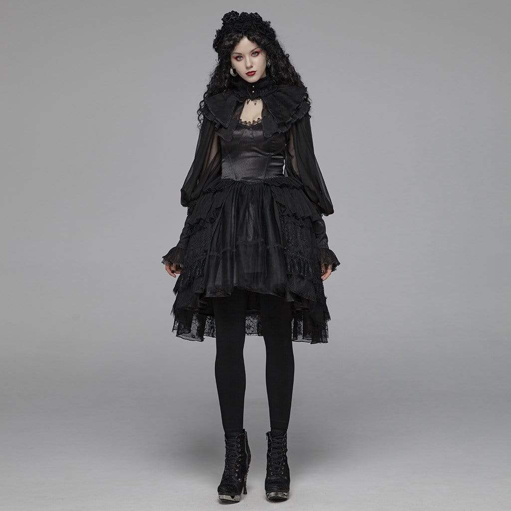 Women's Lolita Chiffon Jacket With Flare Sleeve