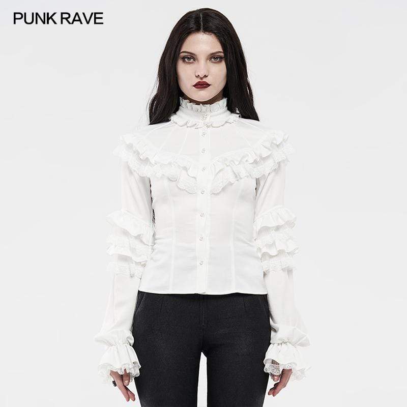 Women's Lolita Gorgeous Lace Puff Sleeved Shirts