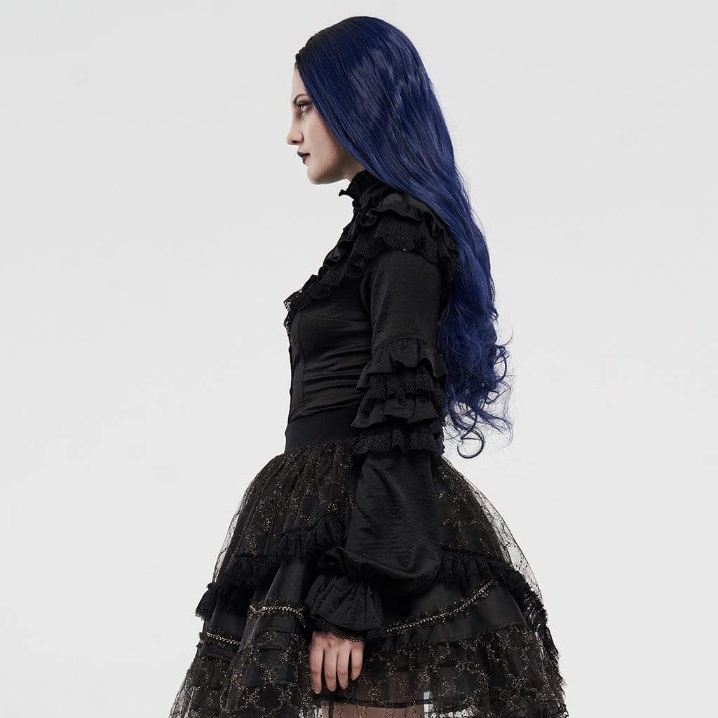 Women's Lolita Gorgeous Lace Puff Sleeved Shirts