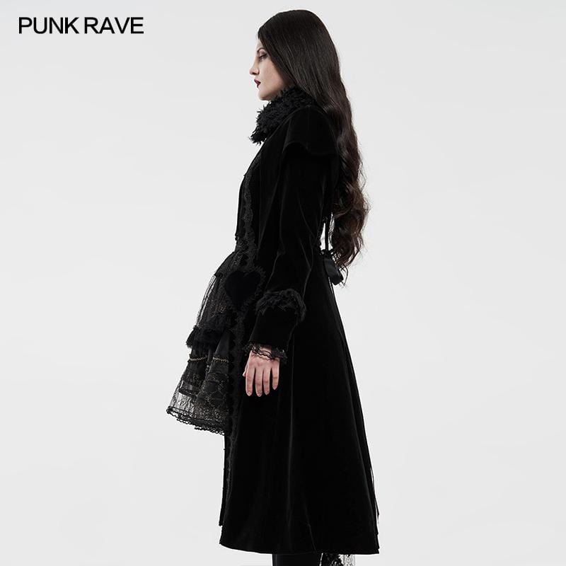 Women's Lolita Heart Patterns Lace-Up Overcoats