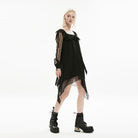 Punk Rave Women's Lolita Square Neck Bowknot Long Sleeved Chiffon Dress