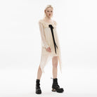 Punk Rave Women's Lolita Square Neck Bowknot Long Sleeved Chiffon Dress