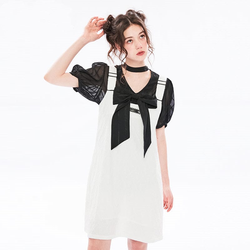 Punk Rave Women's Lolita Straight Suspender Dress