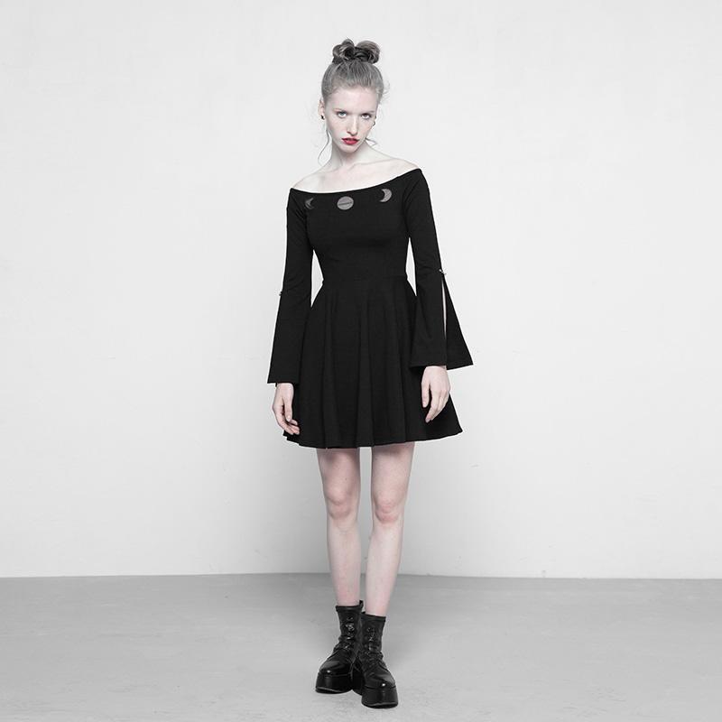 Women's Moon Phases Short Punk Dress