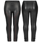 Punk Rave Women's Plus Size Punk Side Zip Faux Leather Leggings