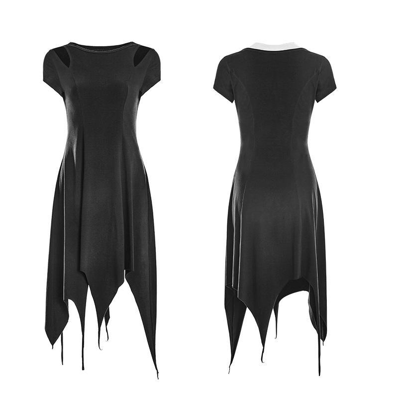 Women's Punk Asymmetrical Cold Shoulder Dress