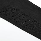 PUNK RAVE Women's Punk Buckles Mesh Splice Eyelets Jeans