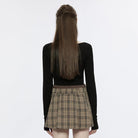 PUNK RAVE Women's Punk Cutout Slim Ftiited Shirt