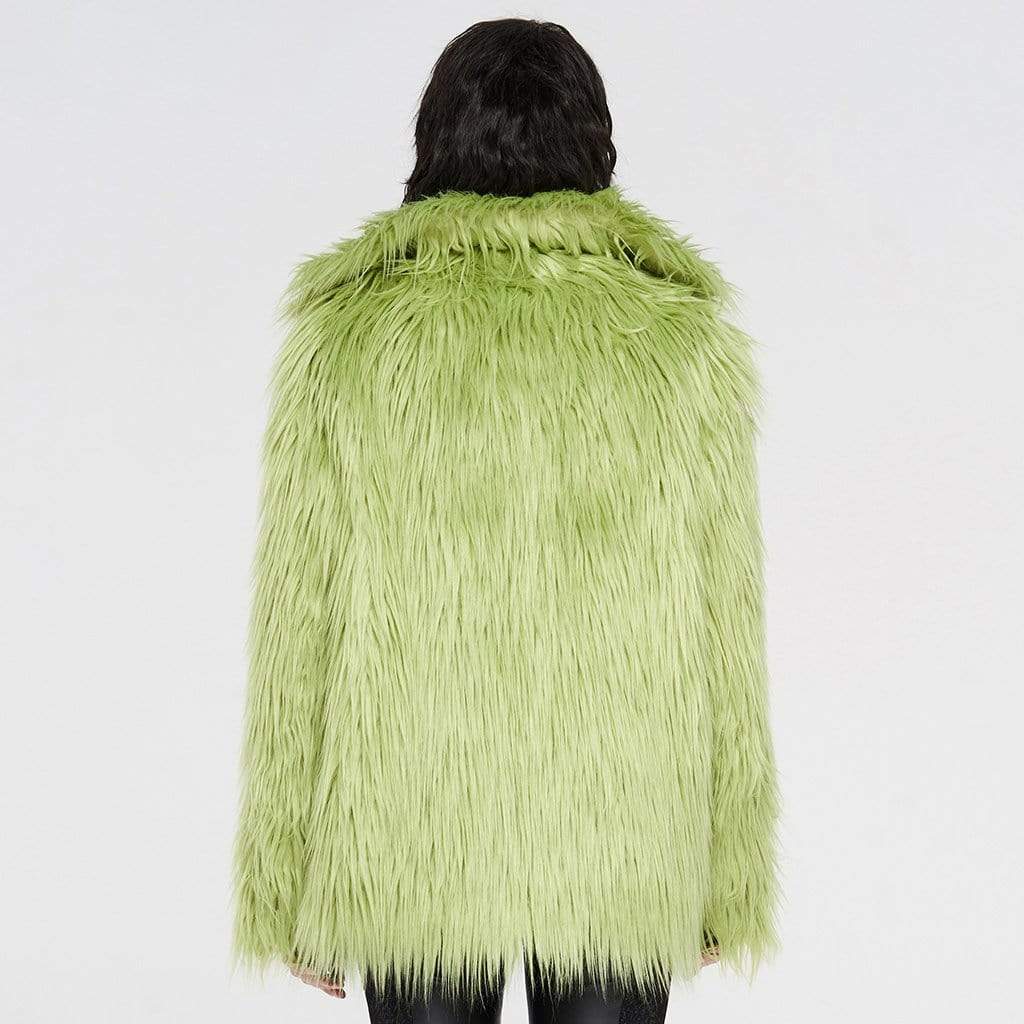 Women's Punk Faux Fur Winter Coats