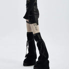 Women's Punk Faux Leather Grommet String Wrapped Skirts