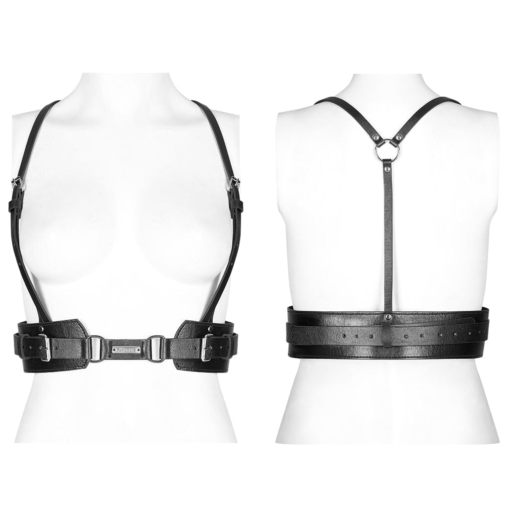 Punk Rave Women's Punk Faux Leather Harness