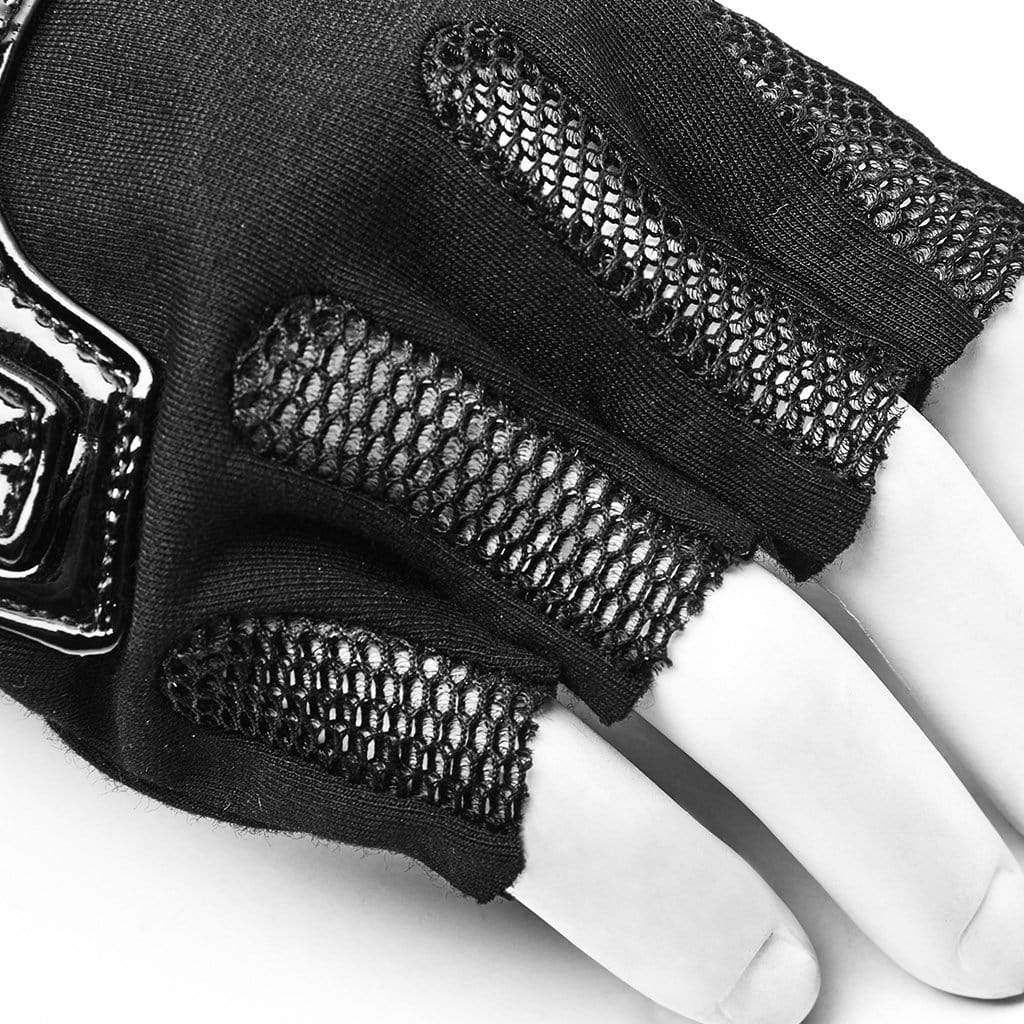 Women's Punk faux Leather Long Gloves