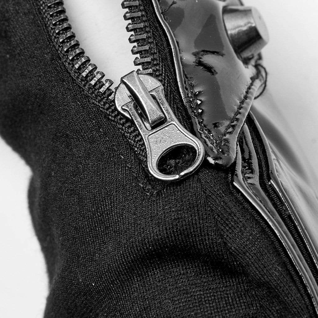 Women's Punk faux Leather Long Gloves