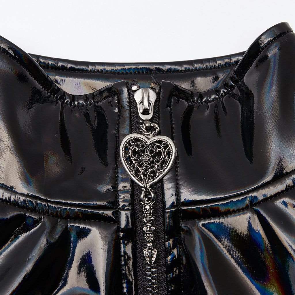 Punk Rave Women's Punk Faux Leather Long Jacket