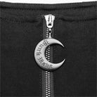 PUNK RAVE Women's Punk Faux Leather Splice Flared Pants